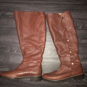 Michael Kors Leather fur lined boots